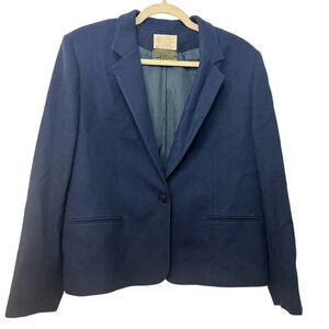 Pendleton Wool Blazer Women's Size 44 inches Navy Office Classy 100%